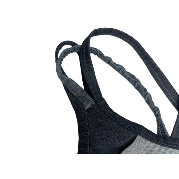 Victorias Secret‎ PINK Strappy Sports Bra Size M Gray & Black Polyester/Elastane - Picture 11 of 11